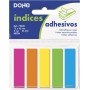 DOHE- Tacos de índices Adhesivos, 12 x 45 mm, 5 Blocks x 25 Notas, Multicolor, 45 x 12 mm (75020)