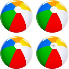 PEAKTOP 4PCS Pelotas De Playa Hinchable, 30CM Color Pelotas De Agua, Bolas Inflables De Agua Durabilidad, Verano Juguetes De