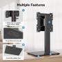 BONTEC Soporte TV Pie para Pantallas de 17-43 Pulgadas LCD/LED/OLED/Plasma/Curva, Mesa Universal con Giratorio y Altura
