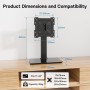 BONTEC Soporte TV Pie para Pantallas de 17-43 Pulgadas LCD/LED/OLED/Plasma/Curva, Mesa Universal con Giratorio y Altura