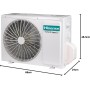 Hisense, Halo CBYR0906W Monosplit 9000BTU Enfriamiento y calefacción (2,6 kW/2,7 kW), temporizador 24 h, mando a distancia