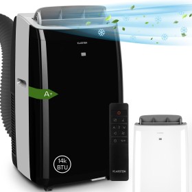 Klarstein Aire Acondicionado Portatil y Silencioso, 4 en 1 Enfriador de Aire para Casa, Modo Noche, Deshumidificador y