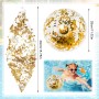 4PCS Glitter Pelota De Hinchable Beach, 40cm Transparente Pelotas De Playa Hinchable, Bolas Inflables De Agua Niños Adultos,