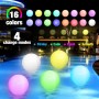 Riisoyu Pelota de Playa LED, IP68 Pelota de Playa Inflable con luz LED 16 Colores y 4 Modos Bola Brillante con Mando a Distancia