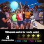Riisoyu Pelota de Playa LED, IP68 Pelota de Playa Inflable con luz LED 16 Colores y 4 Modos Bola Brillante con Mando a Distancia