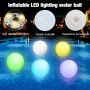 Riisoyu Pelota de Playa LED, IP68 Pelota de Playa Inflable con luz LED 16 Colores y 4 Modos Bola Brillante con Mando a Distancia
