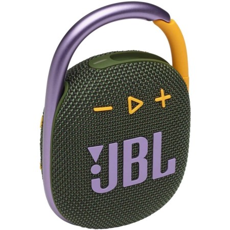 JBL Clip 4 Altavoz inalámbrico con Bluetooth, resistente al agua (IP67) y al polvo, con estilo llamativo y diseño portátil, 10h