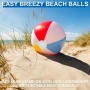 QEDBOJE 4 Piezas Pelota de Playa Inflable Gigante, Pelotas Hinchables de Colores Arcoíris, para Piscina y Playa, Ideal para