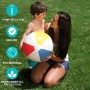 QEDBOJE 4 Piezas Pelota de Playa Inflable Gigante, Pelotas Hinchables de Colores Arcoíris, para Piscina y Playa, Ideal para