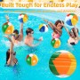 Zikenis 6 pezzi di palloni da spiaggia gonfiabili da 12"/32 cm di diametro,palloni da spiaggia colorati,Pelotas de Agua para
