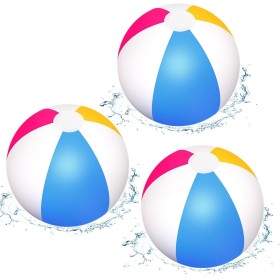 XIABYAYU Pelota de Playa Inflable,3 Piezas Pelota Playa Hinchable, Pelota Inflable Piscina, Pelota de Agua para Natación de