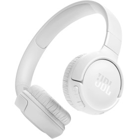 JBL Auriculares Tune 520 BT, inálambricos por Bluetooth, 57 horas de reproducción con JBL Pure Bass, plegables, blanco