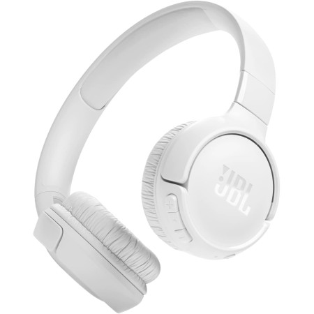 JBL Auriculares Tune 520 BT, inálambricos por Bluetooth, 57 horas de reproducción con JBL Pure Bass, plegables, blanco