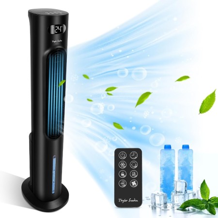Taylor Swoden Climatizador Evaporativo 3 en 1 Depósito de Agua 6L y Mando a Distancia. Ventilador de Torre, Climatizador