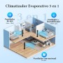 Taylor Swoden Climatizador Evaporativo 3 en 1 Depósito de Agua 6L y Mando a Distancia. Ventilador de Torre, Climatizador