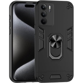 ILING Funda para Realme 14X 5G / Realme C75 4G, Ultradelgado Mate Armor Carcasa con 360 Anillo Soporte Dura PC y Silicona TPU