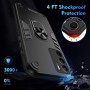 ILING Funda para Realme 14X 5G / Realme C75 4G, Ultradelgado Mate Armor Carcasa con 360 Anillo Soporte Dura PC y Silicona TPU