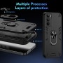 ILING Funda para Realme 14X 5G / Realme C75 4G, Ultradelgado Mate Armor Carcasa con 360 Anillo Soporte Dura PC y Silicona TPU