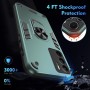 ILING Funda para Realme 14X 5G / Realme C75 4G, Ultradelgado Mate Armor Carcasa con 360 Anillo Soporte Dura PC y Silicona TPU