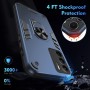 ILING Funda para Realme 14X 5G / Realme C75 4G, Ultradelgado Mate Armor Carcasa con 360 Anillo Soporte Dura PC y Silicona TPU