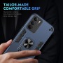 ILING Funda para Realme 14X 5G / Realme C75 4G, Ultradelgado Mate Armor Carcasa con 360 Anillo Soporte Dura PC y Silicona TPU