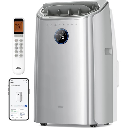 DREO Aire Acondicionado Portátil de 10000 BTU para Habitación, Refrigeración sin Drenaje, Silencioso, Control por