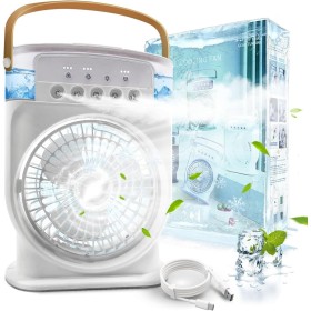 Mini Aire Acondicionado 4 en 1, Aire Acondicionado Portatil Silencioso, Air Conditioner Mini, Ventilador Portátil, Mini