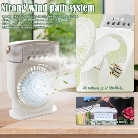 Mini Aire Acondicionado 4 en 1, Aire Acondicionado Portatil Silencioso, Air Conditioner Mini, Ventilador Portátil, Mini