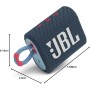 JBL GO 3 Altavoz inalámbrico portátil con Bluetooth, resistente al agua y al polvo (IP67), hasta 5h de reproducción con sonido