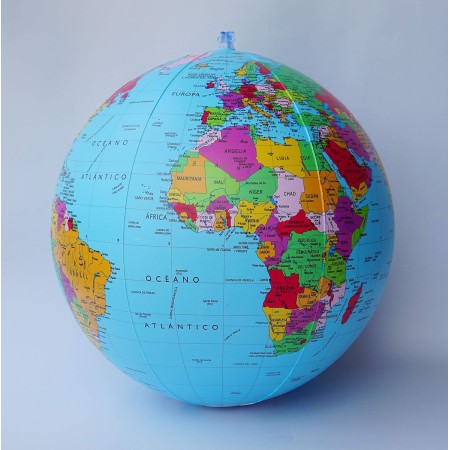 Interkart Pelota de Playa Hinchable con Globo político, 40 cm, español