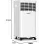 Comfee Aire Acondicionado Portátil Silencioso, 5000BTU/1200 Frigorías, 3 en 1, Bajo Consumo, Refrigeración, ventilación y