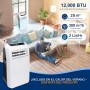 SereneLife Aire Acondicionado Portátil, 12.000 BTU, Móvil, Calefactor, Silencioso, Deshumidificador, Ventilador, Kit Escape
