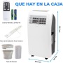SereneLife Aire Acondicionado Portátil, 12.000 BTU, Móvil, Calefactor, Silencioso, Deshumidificador, Ventilador, Kit Escape