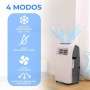 SereneLife Aire Acondicionado Portátil, 12.000 BTU, Móvil, Calefactor, Silencioso, Deshumidificador, Ventilador, Kit Escape