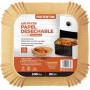 PORTENTUM Papel freidora aire 100 unidades de 20-24 cm Cuadrado. Papel Air Fryer Grado alimenticio BPA free, FDA y LFGB