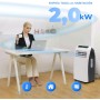 SereneLife Aire Acondicionado Portátil, 12.000 BTU, Móvil, Calefactor, Silencioso, Deshumidificador, Ventilador, Kit Escape