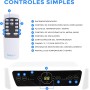 SereneLife Aire Acondicionado Portátil, 12.000 BTU, Móvil, Calefactor, Silencioso, Deshumidificador, Ventilador, Kit Escape