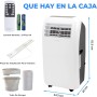 SereneLife Aire Acondicionado Portátil, 12.000 BTU, Móvil, Calefactor, Silencioso, Deshumidificador, Ventilador, Kit Escape