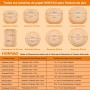 HONYAO Papel para Freidora de Aire XXL 5-7,5 L, 100 Piezas 20x20 cm Papel de Horno a Prueba de Aceite Impermeable Desechable