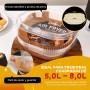 300 Piezas Papel para Freidora de Aire 5-8L, 20-24CM Papel Air Fryer Cuadrado, Papel Freidora Aire Desechable Antiadherente para