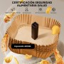 300 Piezas Papel para Freidora de Aire 5-8L, 20-24CM Papel Air Fryer Cuadrado, Papel Freidora Aire Desechable Antiadherente para