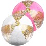 YEAMLTE Pelota Hinchable, 2 PCS Glitter Pelota De Hinchable Beach, Transparente Pelotas De Playa Hinchable, Pelota de Playa