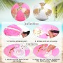 YEAMLTE Pelota Hinchable, 2 PCS Glitter Pelota De Hinchable Beach, Transparente Pelotas De Playa Hinchable, Pelota de Playa