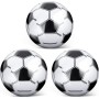 Grevosea 3 Pelotas de Fútbol Inflable, 15 Pulgadas, PVC, Blancas, 3 Piezas, 3 Sets, 25 cm, Paquete de 3, Para Playa, Voleibol y