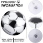 Grevosea 3 Pelotas de Fútbol Inflable, 15 Pulgadas, PVC, Blancas, 3 Piezas, 3 Sets, 25 cm, Paquete de 3, Para Playa, Voleibol y