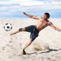 Grevosea 3 Pelotas de Fútbol Inflable, 15 Pulgadas, PVC, Blancas, 3 Piezas, 3 Sets, 25 cm, Paquete de 3, Para Playa, Voleibol y