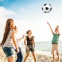 Grevosea 3 Pelotas de Fútbol Inflable, 15 Pulgadas, PVC, Blancas, 3 Piezas, 3 Sets, 25 cm, Paquete de 3, Para Playa, Voleibol y