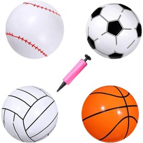 PIUMOJ - Pelota de Playa Inflable para Juegos de Agua, Globos de Playa, Globos de fútbol, Voleibol, Baloncesto, Béisbol, Globos