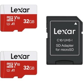 Lexar Tarjeta Micro SD 32 GB, 2 Paquetes, hasta 100 MB/s de Lectura, A1, U3, C10, V10, 4K, Full HD, Tarjeta de Memoria con