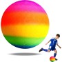 OSDUE Bola Arcoiris Pelota De Inflable, Pelotas de PVC Juguete Infantil Pelota Hinchable, Pelota de Playa de 8.6 Pulgadas